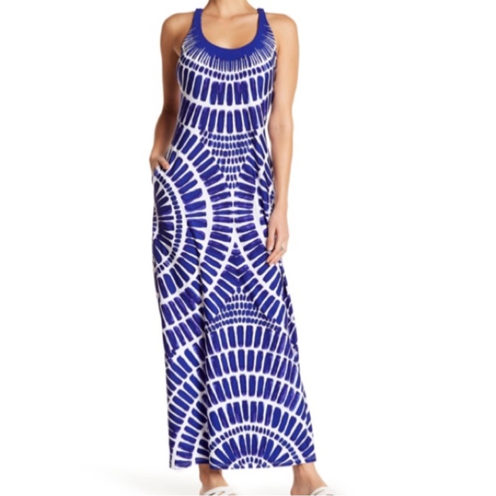 Trina Turk Blue Patterned Women's Dress. Size small.